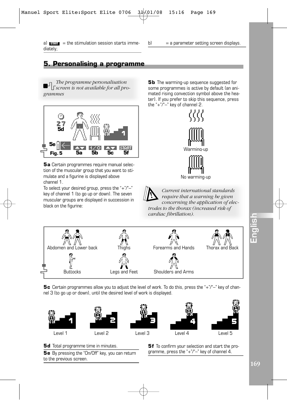 English | Compex Sport Elite User Manual | Page 169 / 320