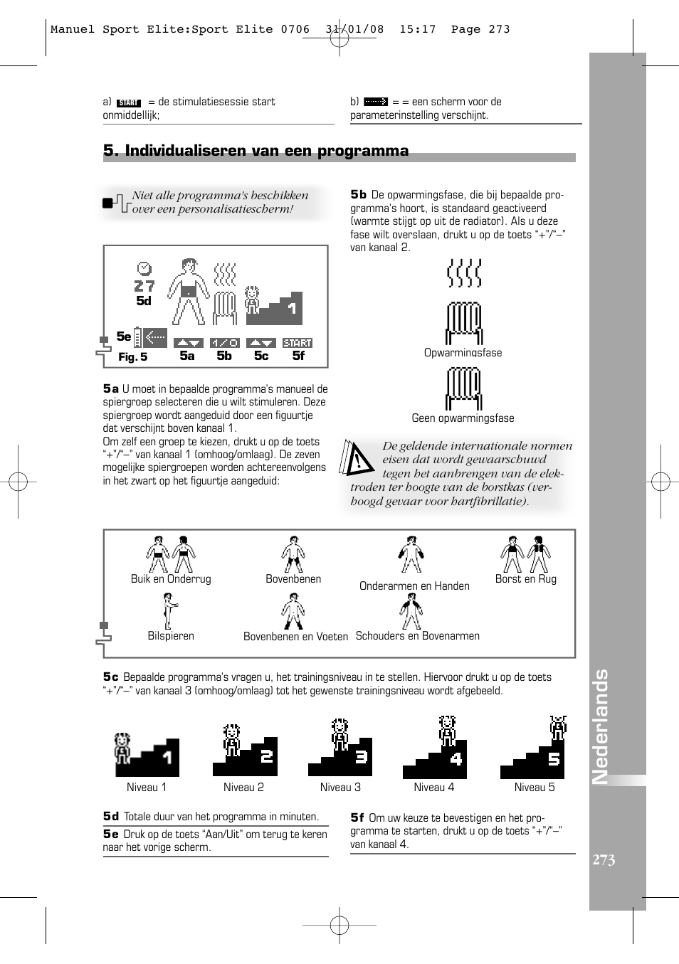 Jm e td, Nederlands | Compex Sport Elite User Manual | Page 273 / 320