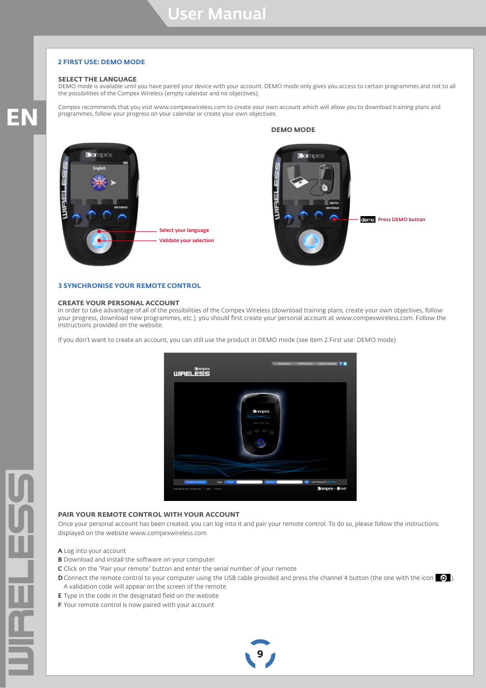 User manual | Compex Wireless User Manual | Page 10 / 147
