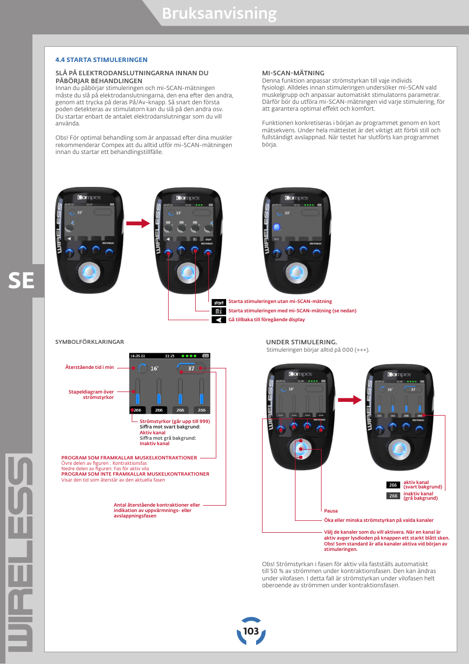 Bruksanvisning | Compex Wireless User Manual | Page 104 / 147