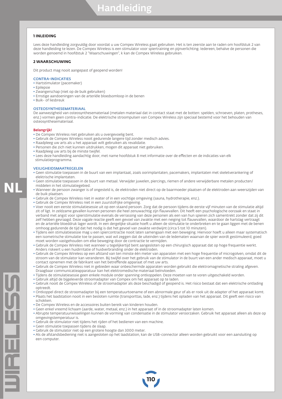 Handleiding | Compex Wireless User Manual | Page 111 / 147