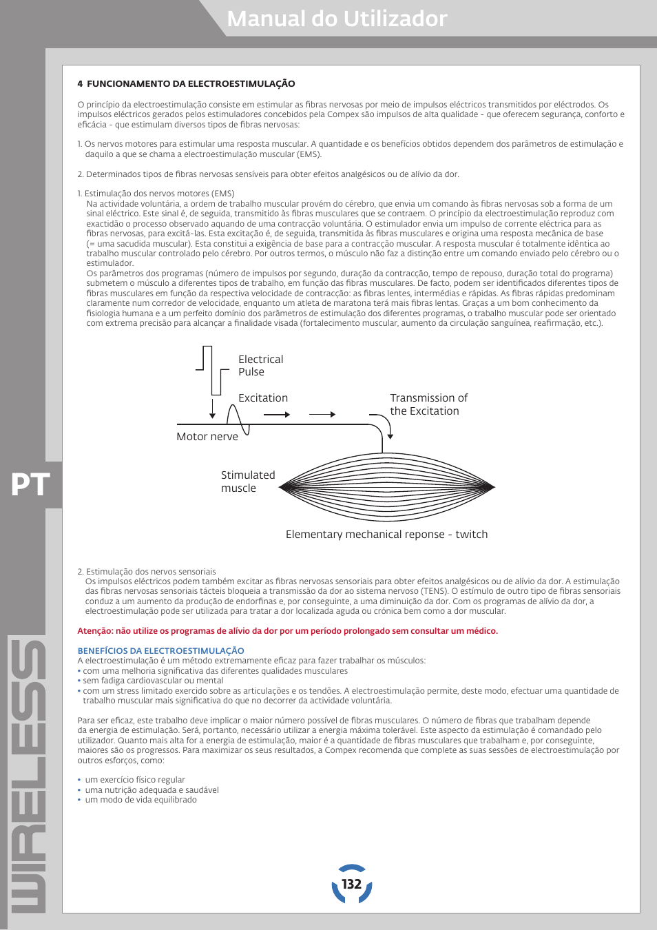 Manual do utilizador | Compex Wireless User Manual | Page 133 / 147