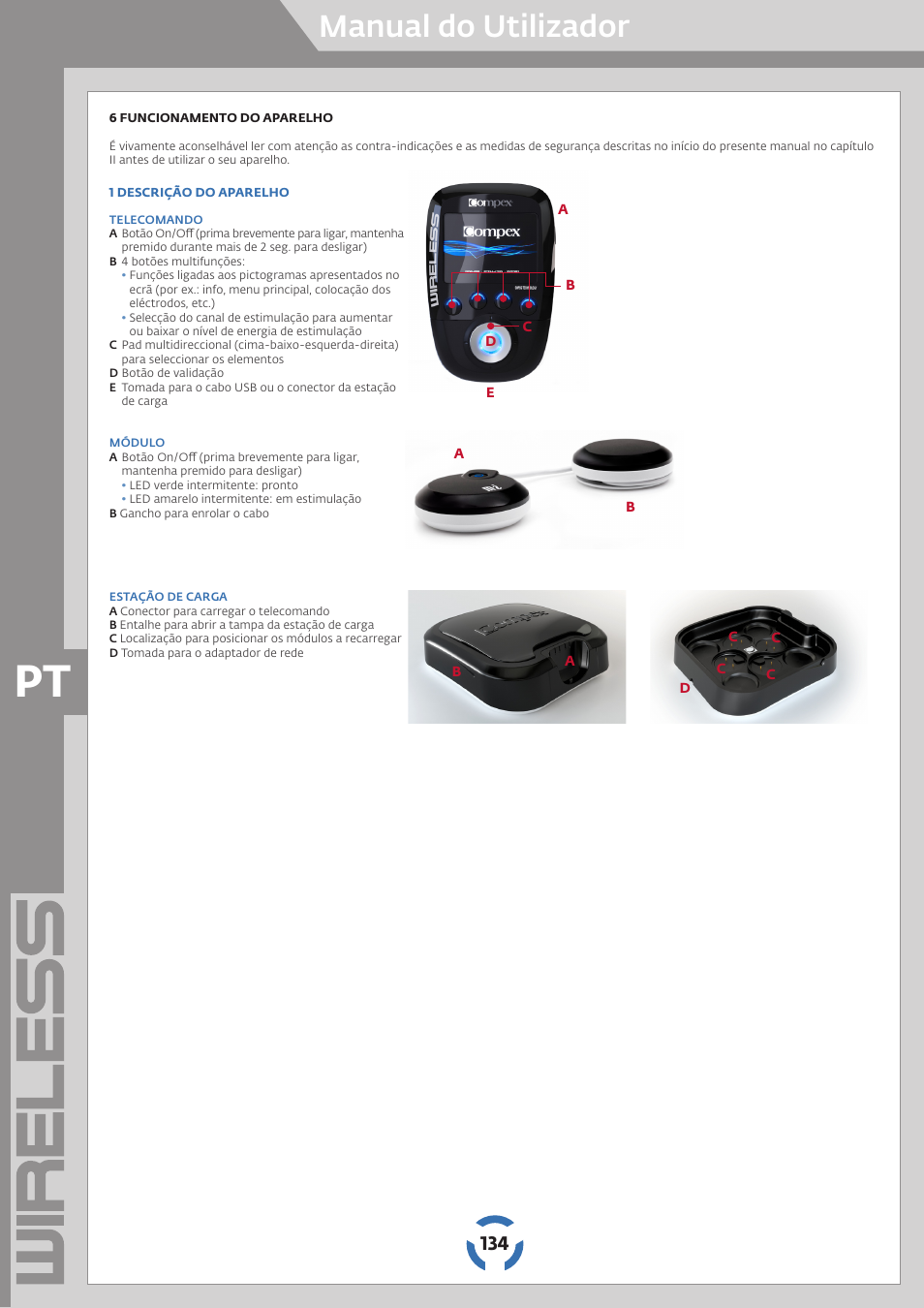 Manual do utilizador | Compex Wireless User Manual | Page 135 / 147