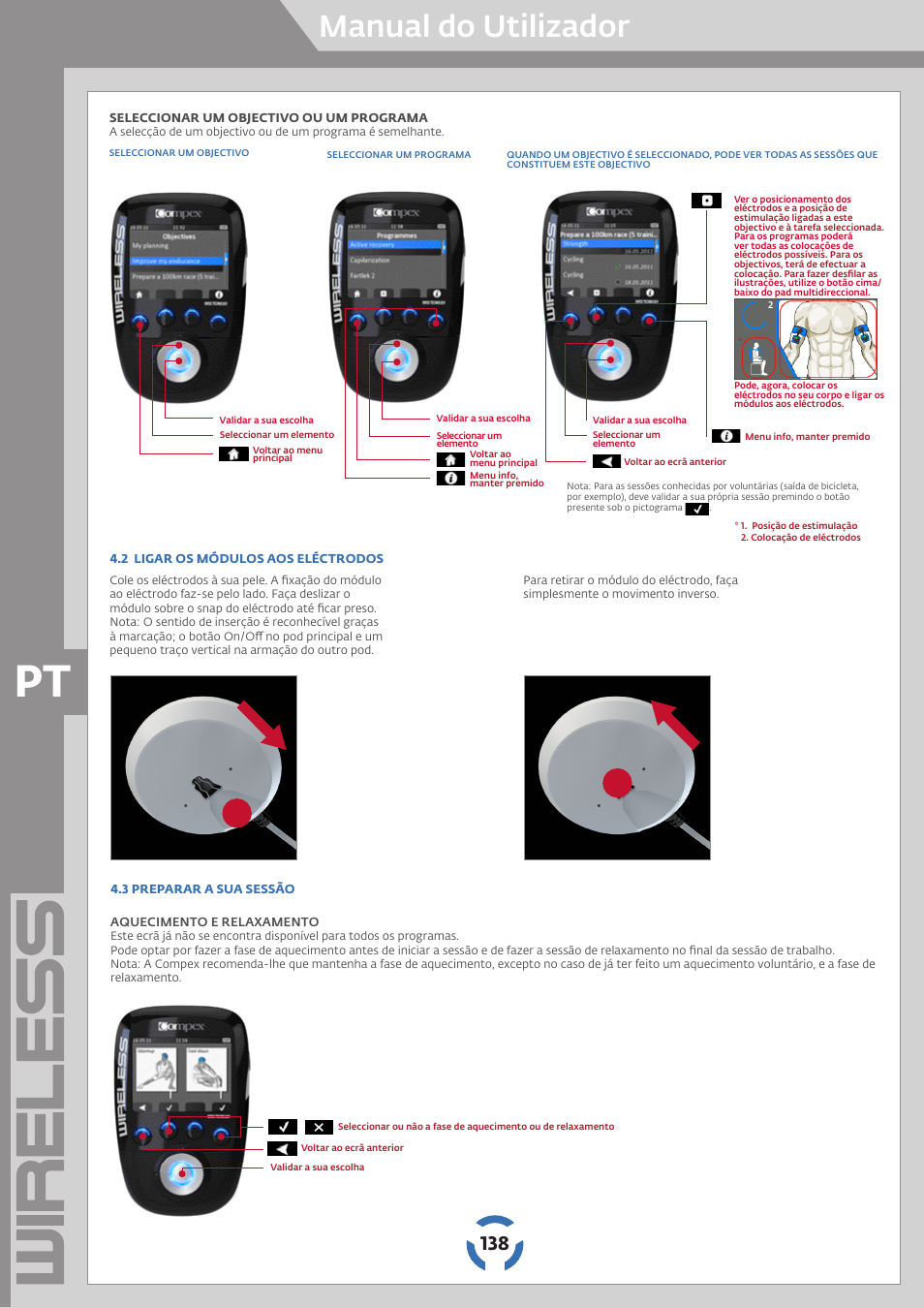 Manual do utilizador | Compex Wireless User Manual | Page 139 / 147