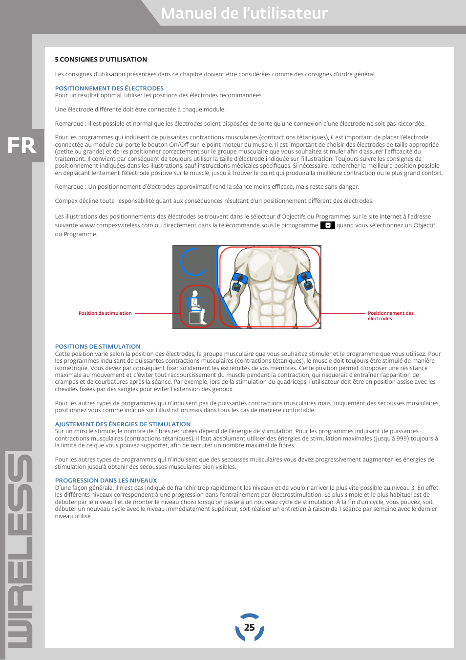 Manuel de l’utilisateur | Compex Wireless User Manual | Page 26 / 147