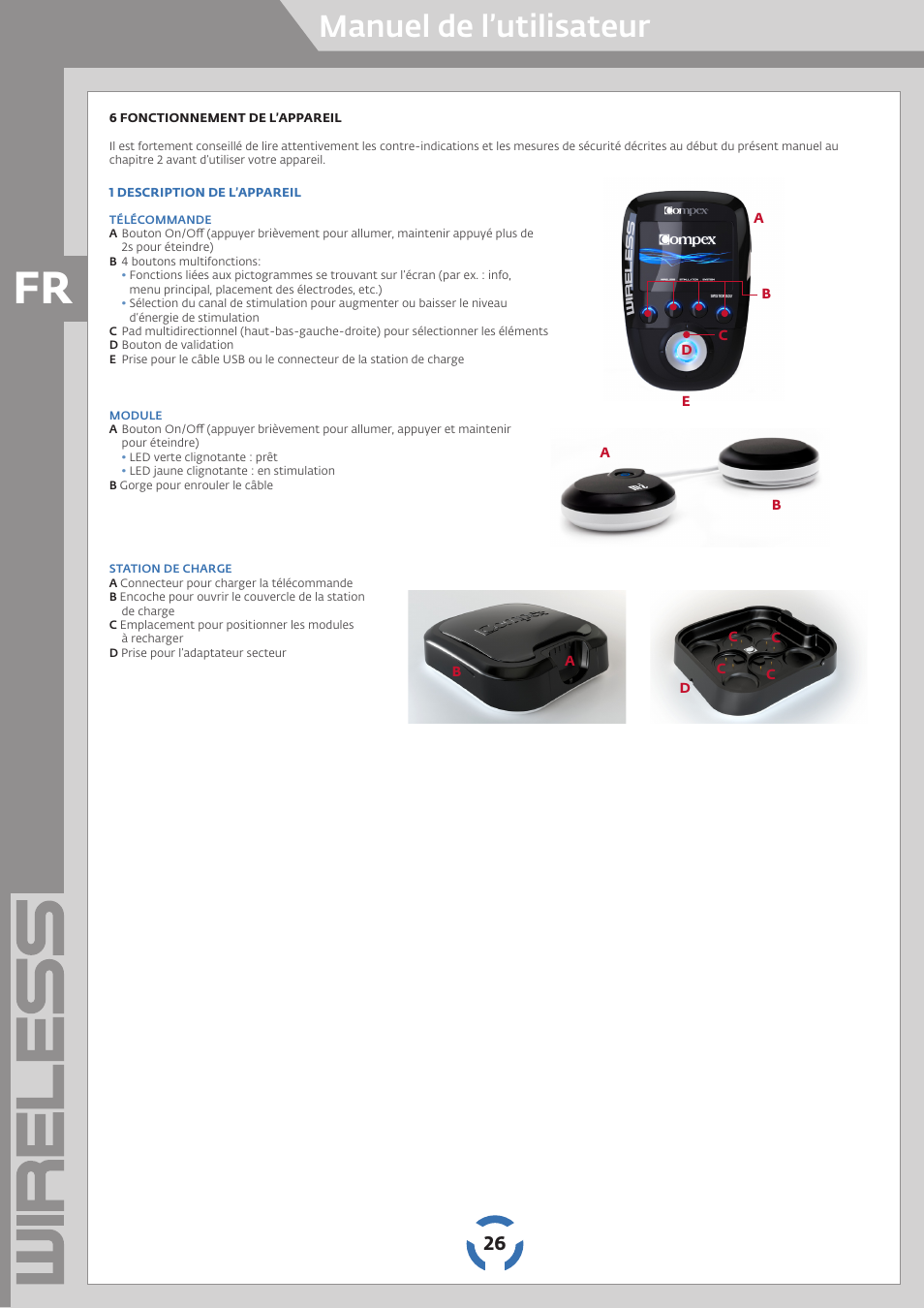 Manuel de l’utilisateur | Compex Wireless User Manual | Page 27 / 147