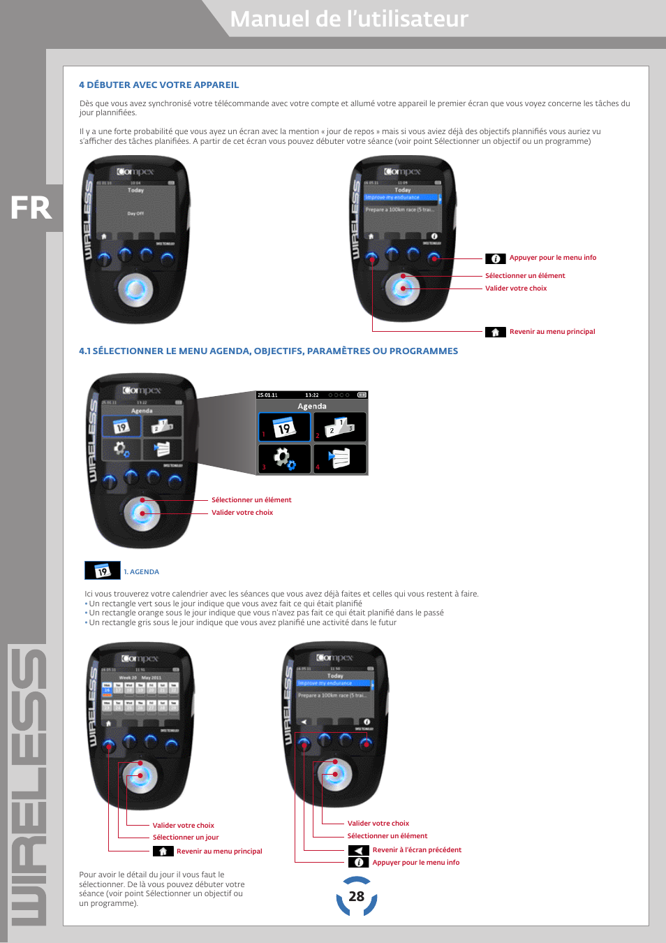 Manuel de l’utilisateur | Compex Wireless User Manual | Page 29 / 147