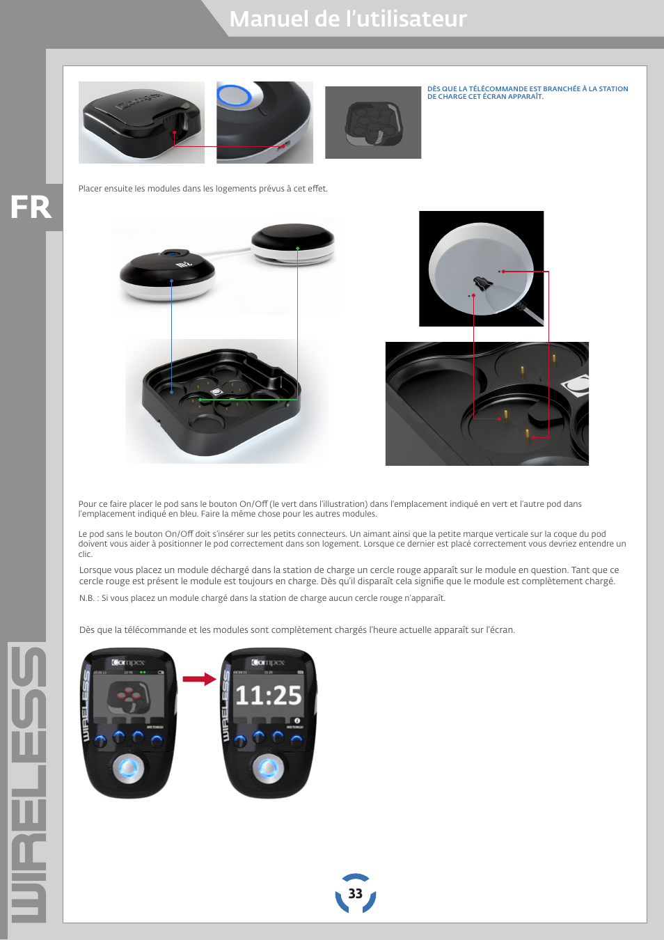 Manuel de l’utilisateur | Compex Wireless User Manual | Page 34 / 147