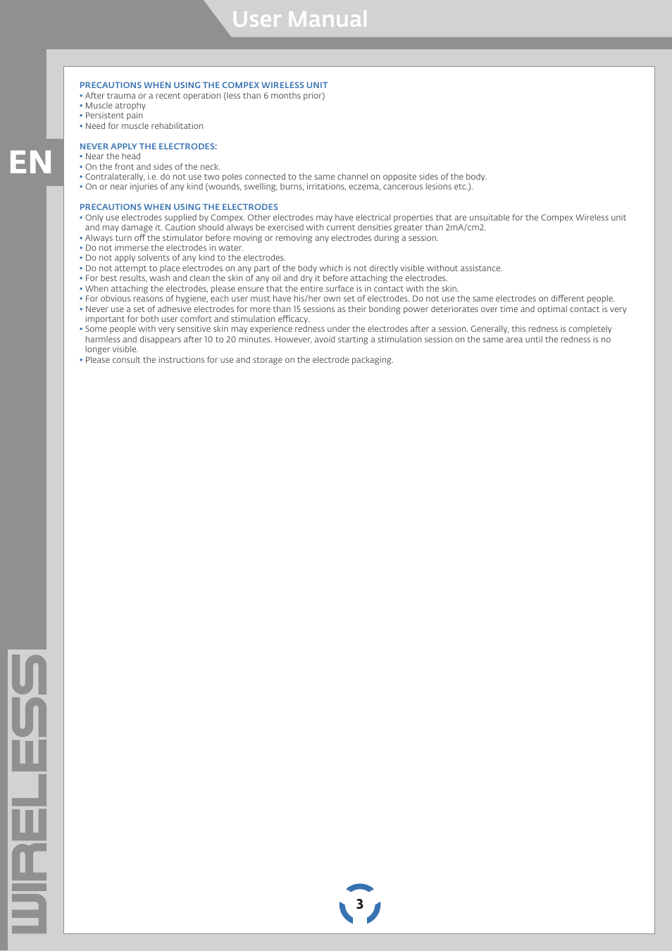 User manual | Compex Wireless User Manual | Page 4 / 147