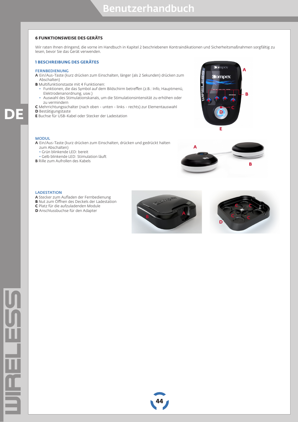 Benutzerhandbuch | Compex Wireless User Manual | Page 45 / 147