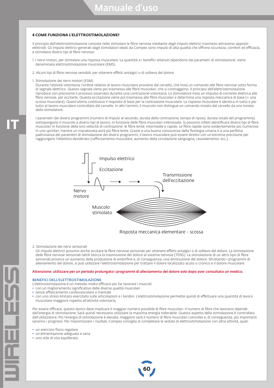 Manuale d’uso | Compex Wireless User Manual | Page 61 / 147