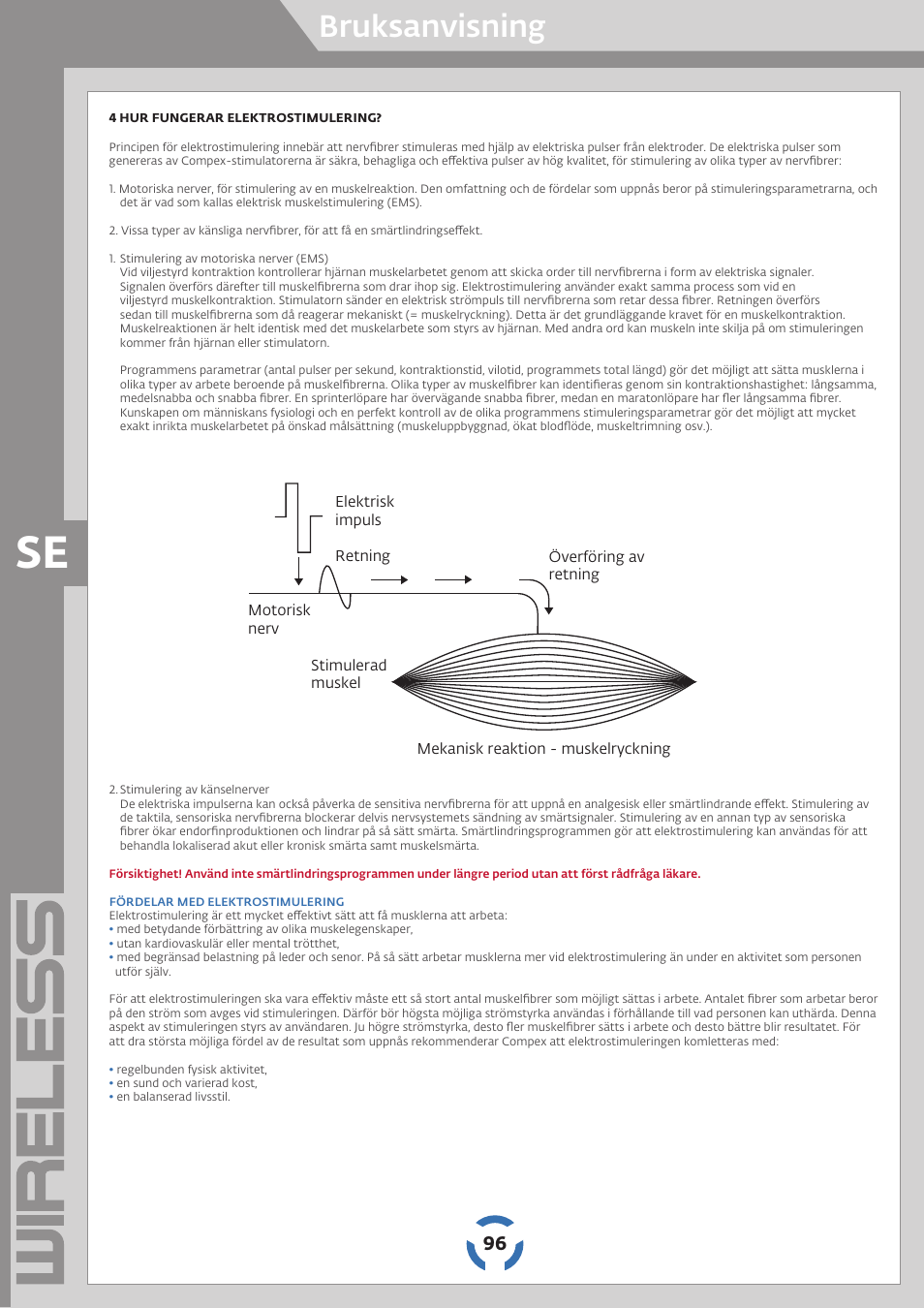 Bruksanvisning | Compex Wireless User Manual | Page 97 / 147