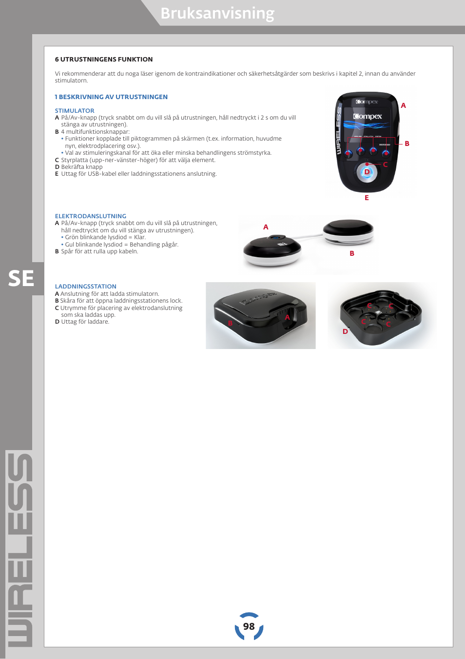 Bruksanvisning | Compex Wireless User Manual | Page 99 / 147