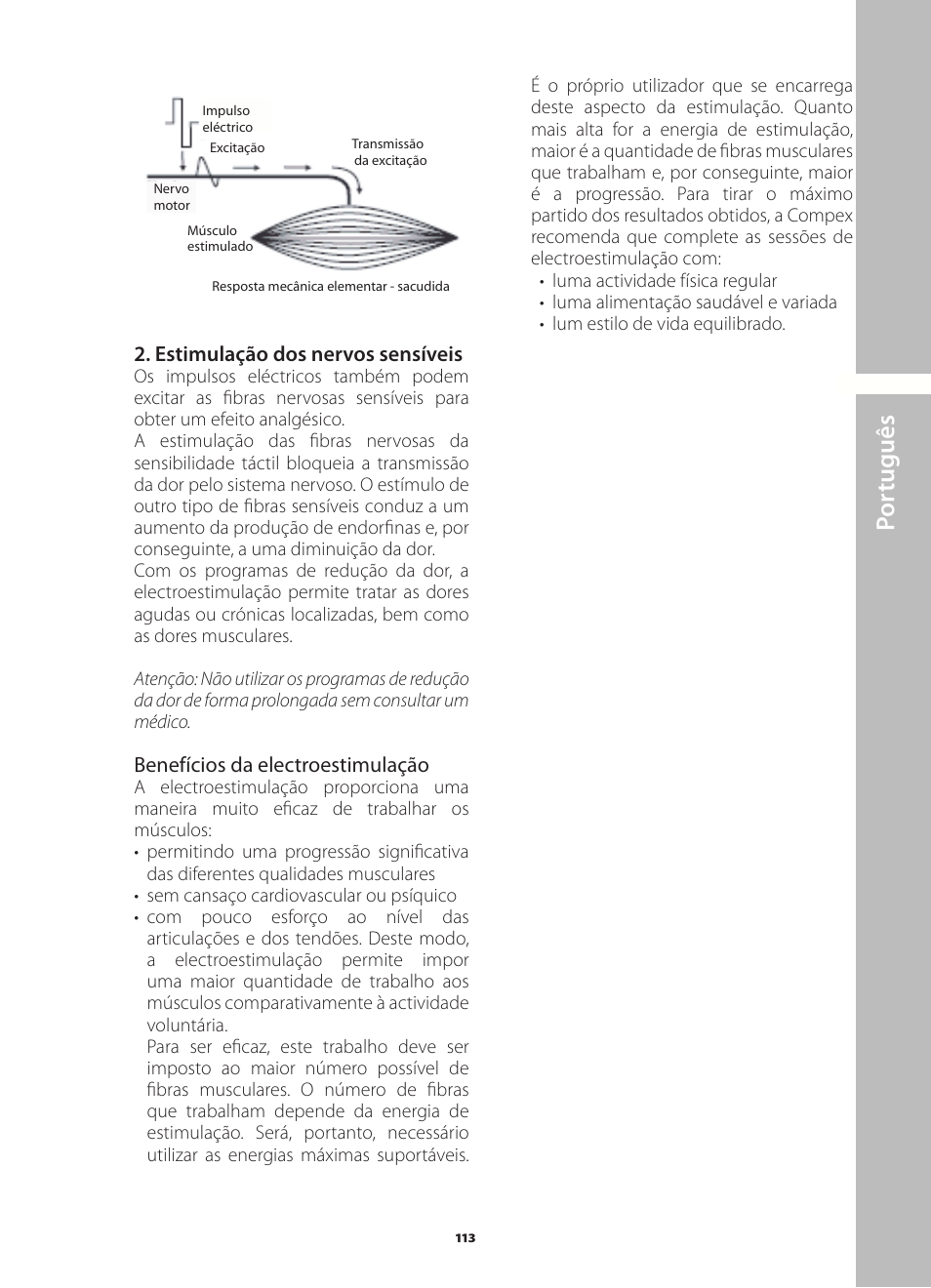 Por tuguês | Compex Runner User Manual | Page 115 / 139
