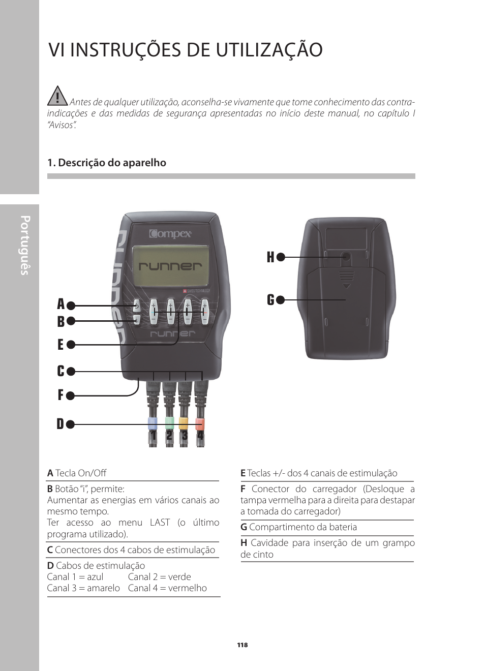 Vi instruções de utilização | Compex Runner User Manual | Page 120 / 139