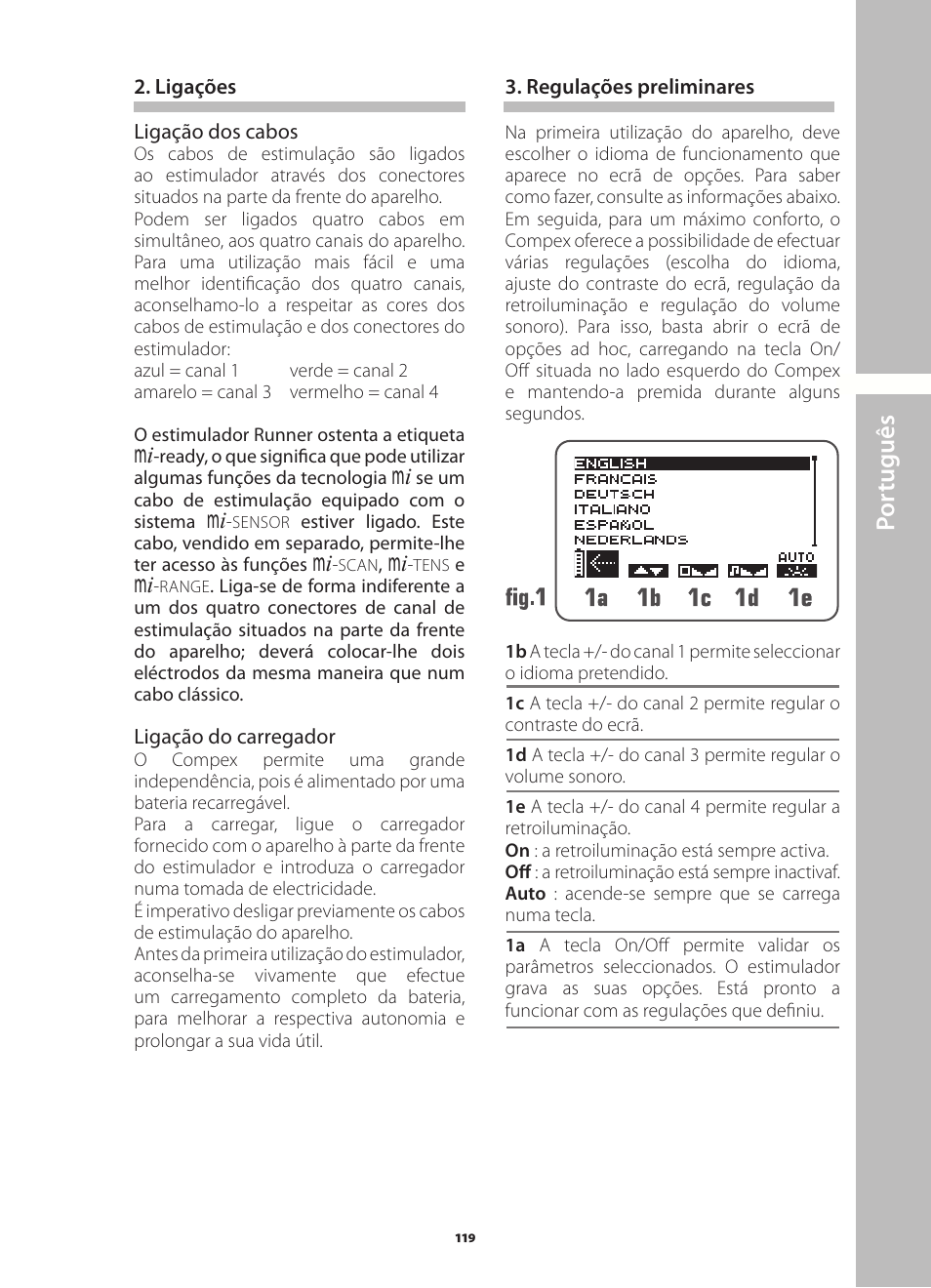 Por tuguês | Compex Runner User Manual | Page 121 / 139