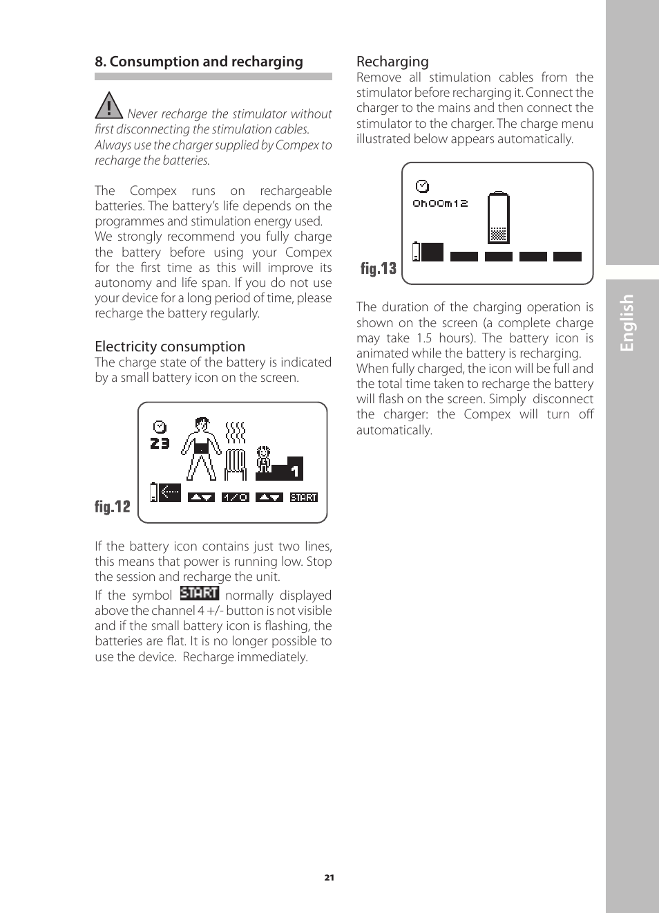 English | Compex Runner User Manual | Page 23 / 139