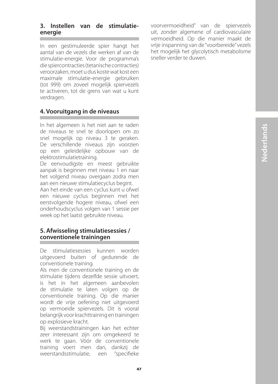 N ederlands | Compex Runner User Manual | Page 49 / 139