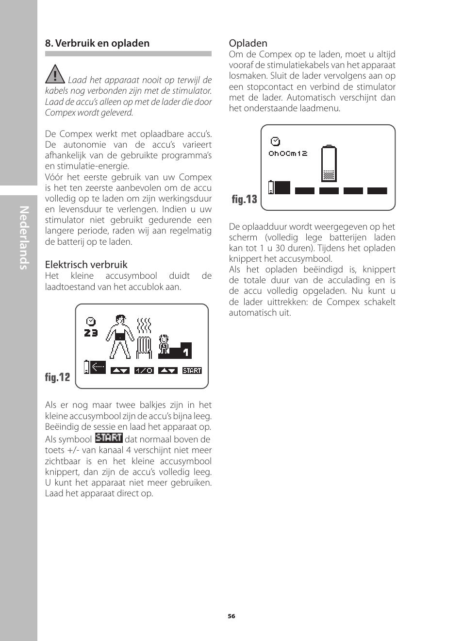 N ederlands | Compex Runner User Manual | Page 58 / 139