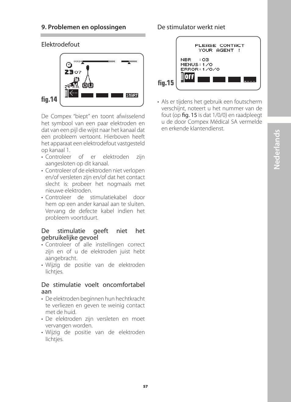 N ederlands | Compex Runner User Manual | Page 59 / 139