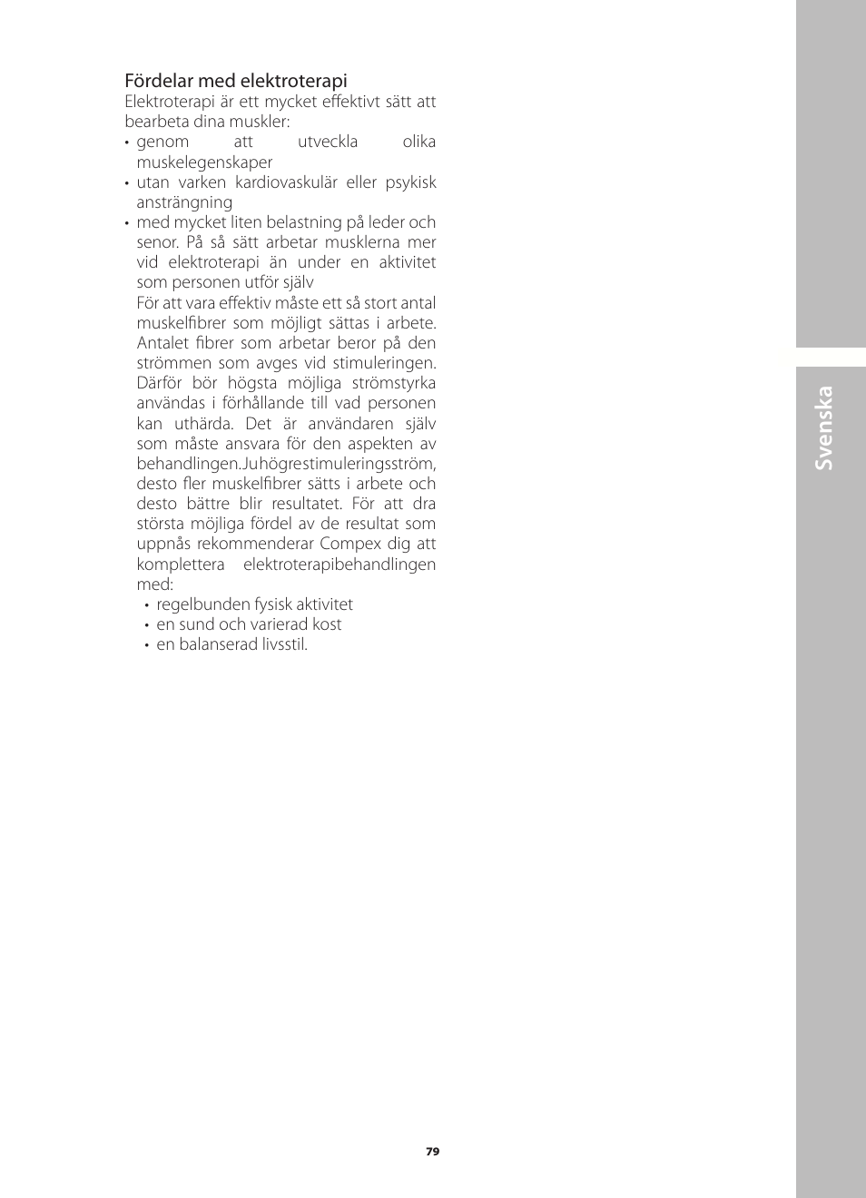 Sv ensk a | Compex Runner User Manual | Page 81 / 139