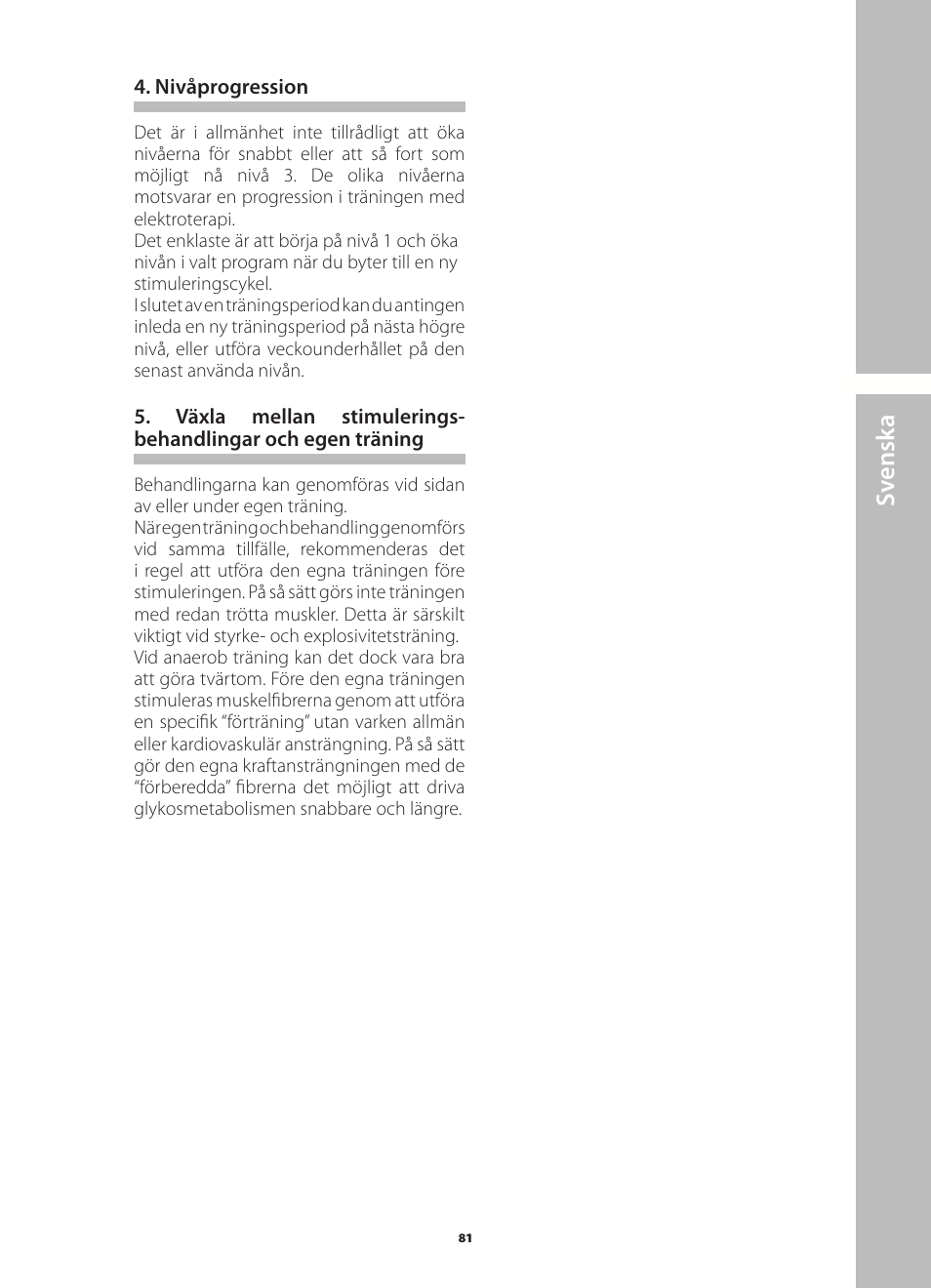 Sv ensk a | Compex Runner User Manual | Page 83 / 139