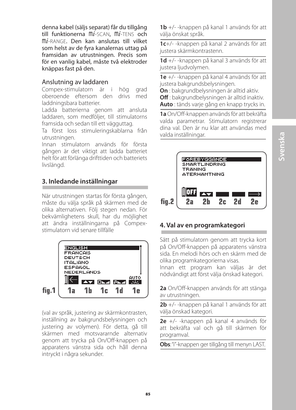 Sv ensk a | Compex Runner User Manual | Page 87 / 139