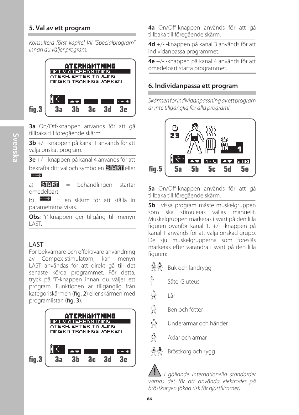 Sv ensk a | Compex Runner User Manual | Page 88 / 139