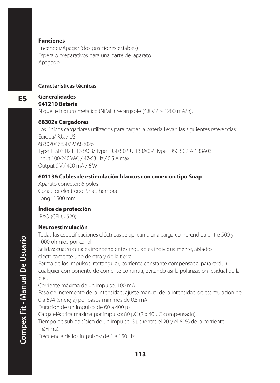 Compex FIT User Manual | Page 113 / 172