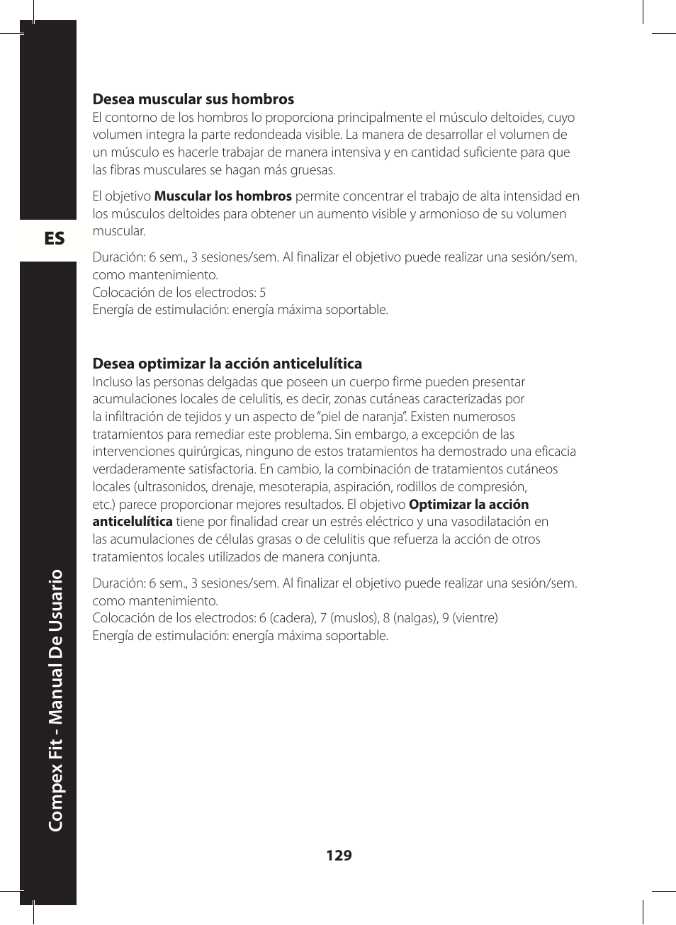 Compex FIT User Manual | Page 129 / 172