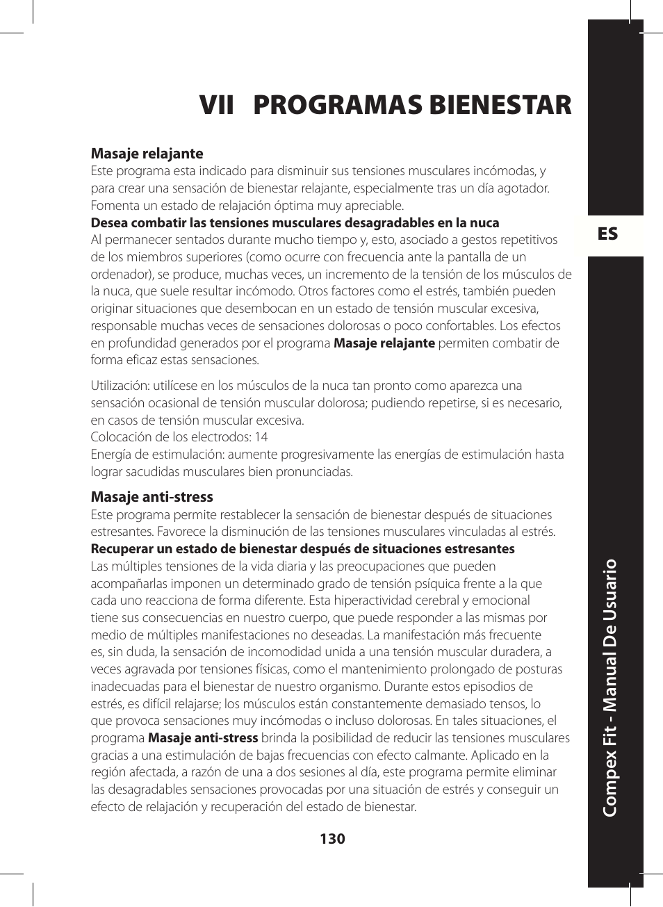 Vii programas bienestar | Compex FIT User Manual | Page 130 / 172