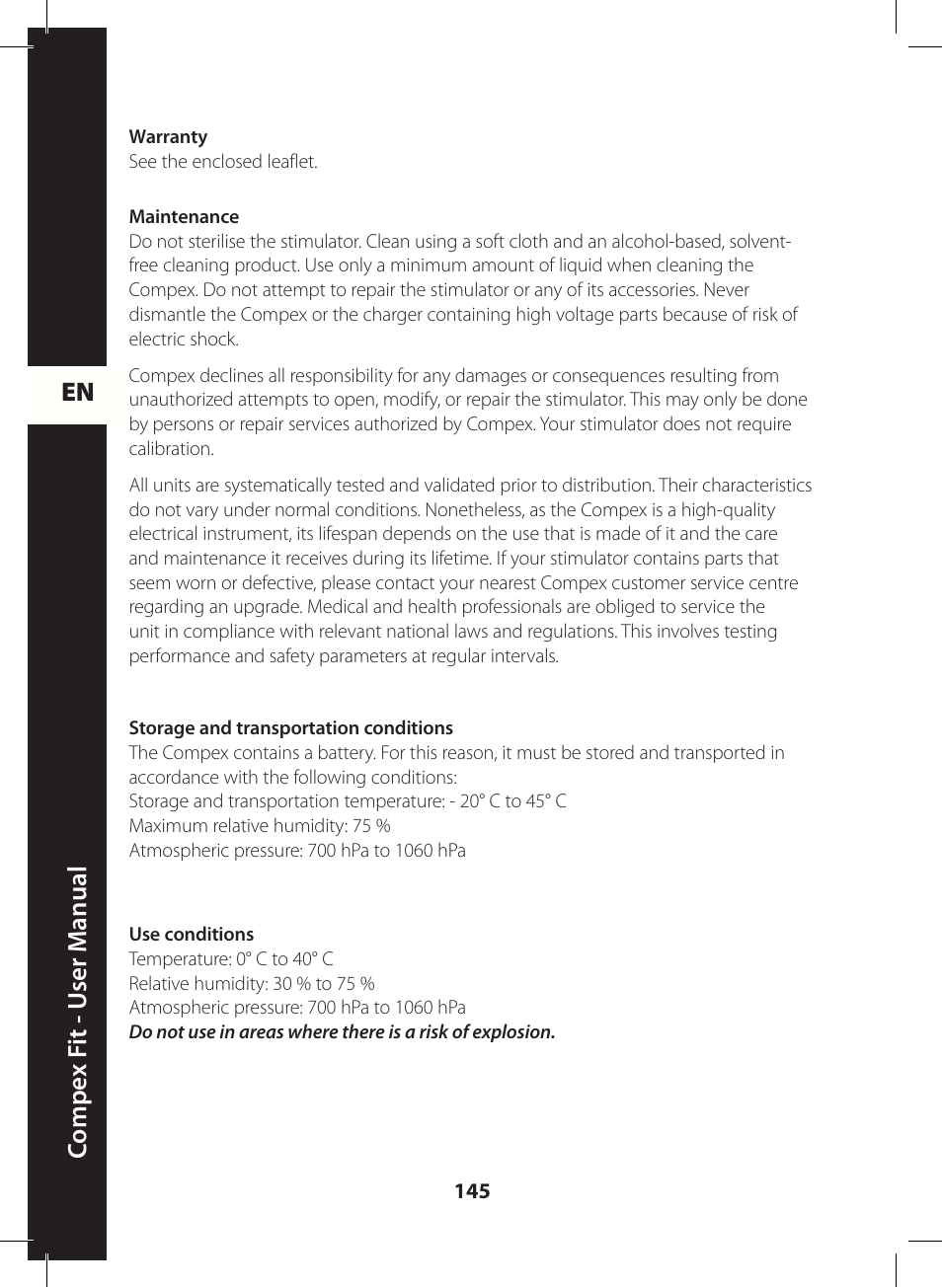 Compex FIT User Manual | Page 145 / 172