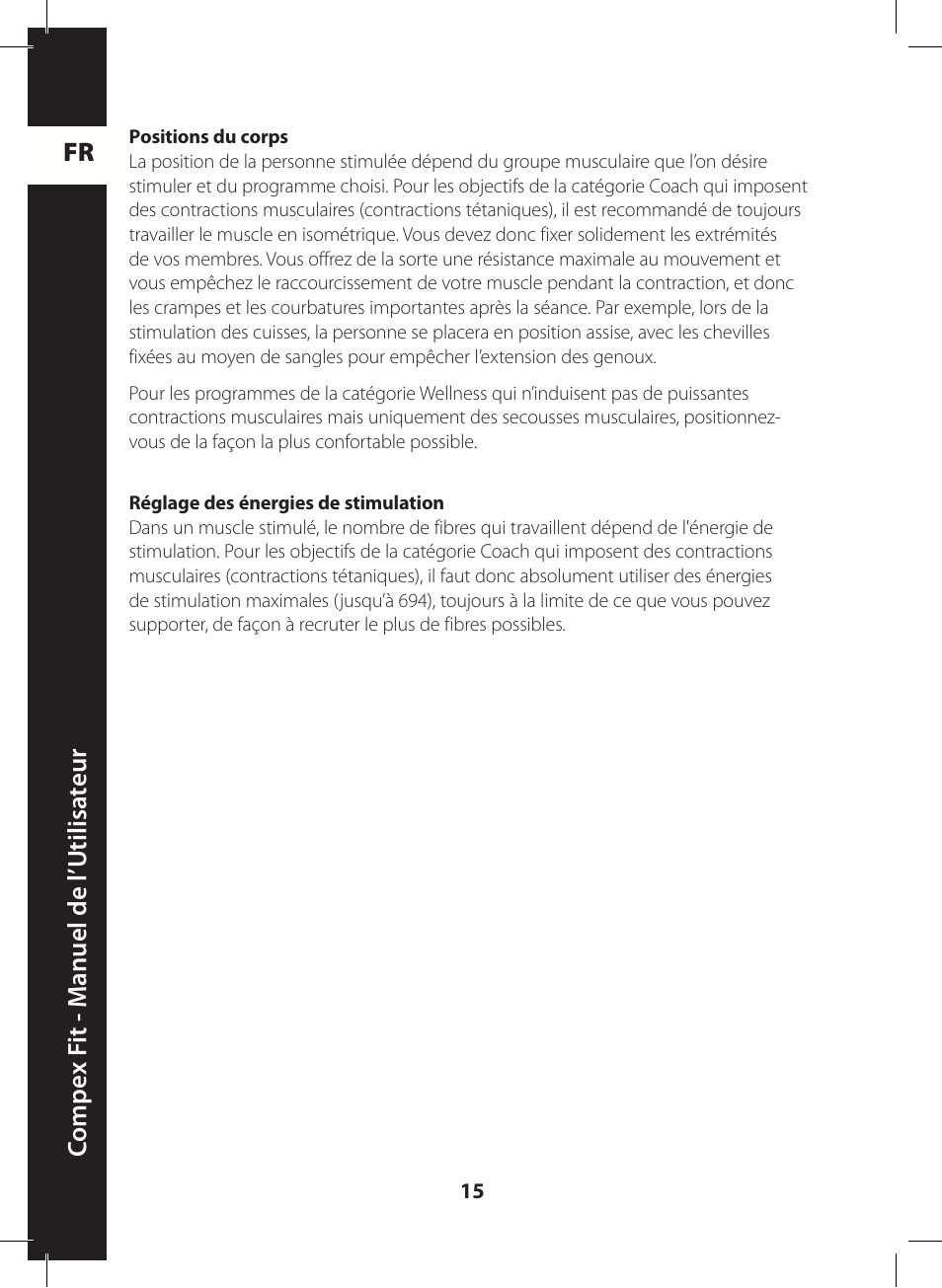 Compex FIT User Manual | Page 15 / 172