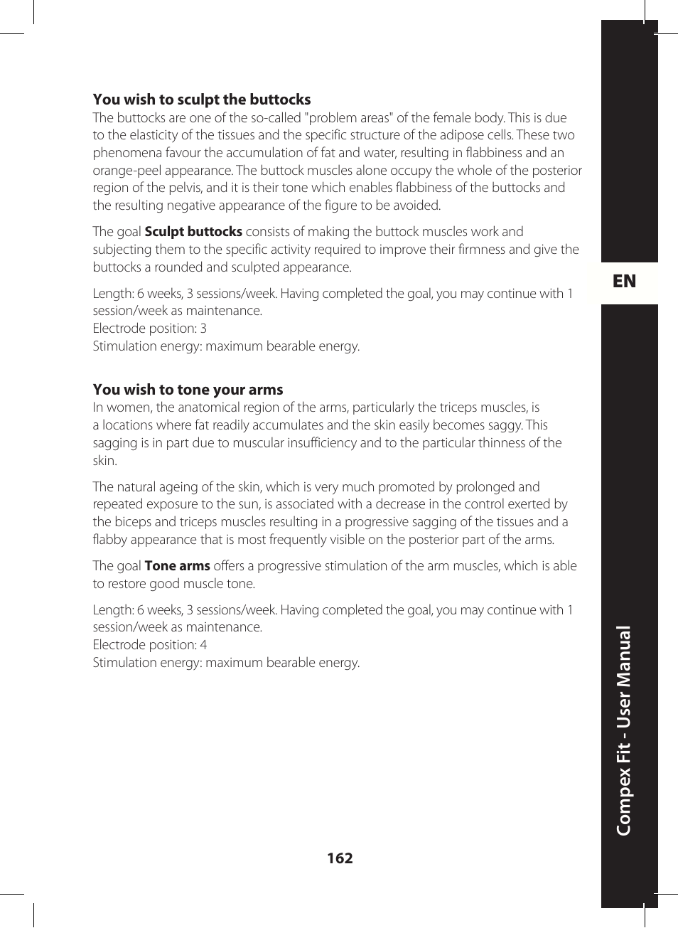 Compex FIT User Manual | Page 162 / 172