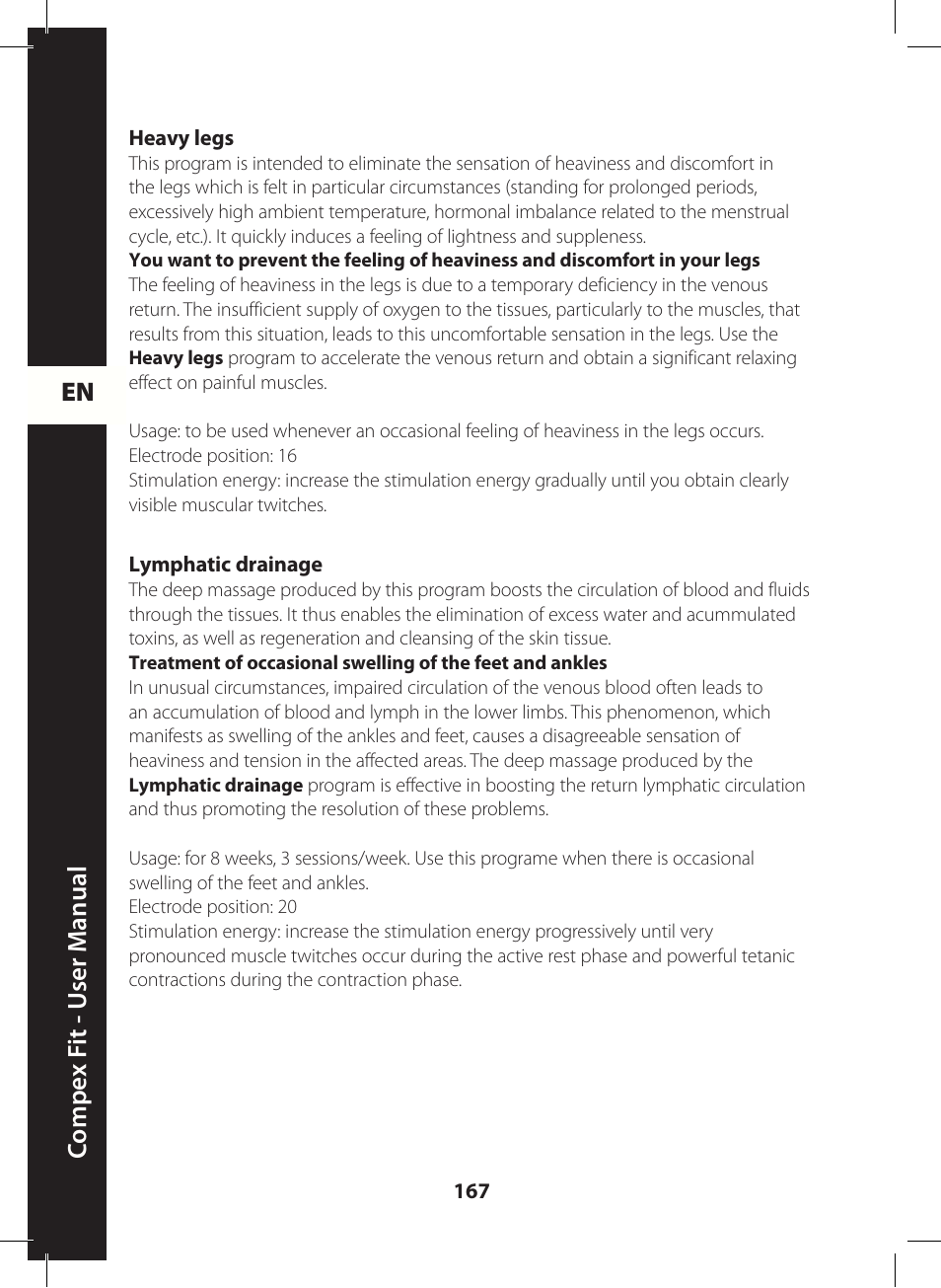 Compex FIT User Manual | Page 167 / 172