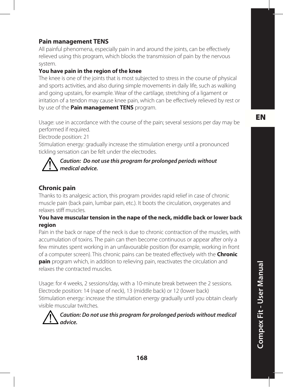 Compex FIT User Manual | Page 168 / 172
