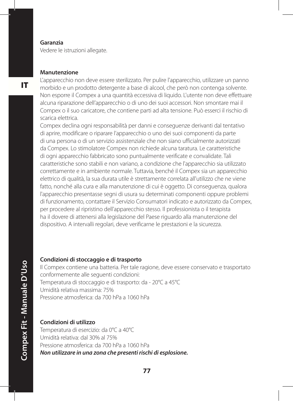 Compex FIT User Manual | Page 77 / 172