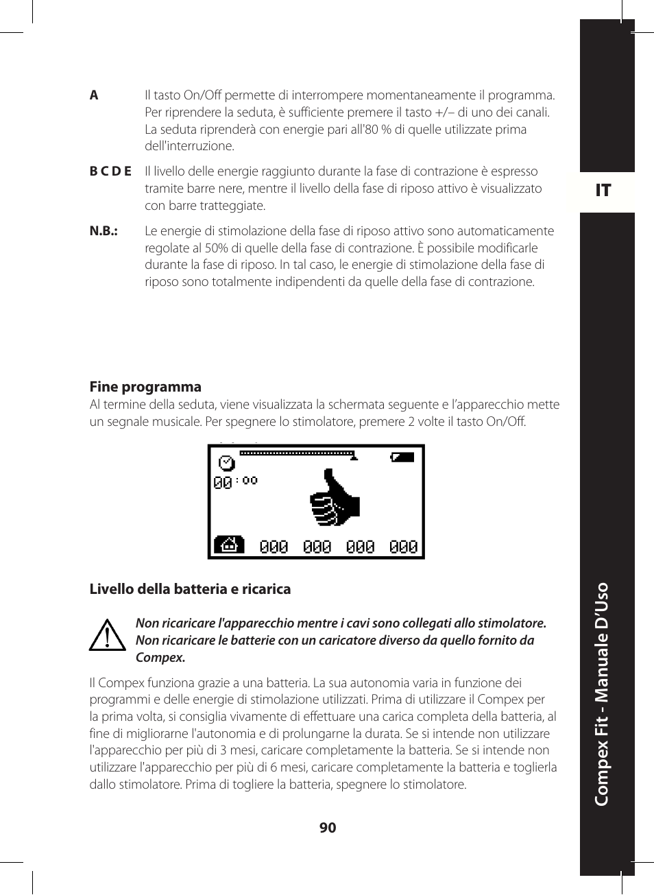 It c ompe x f it - m anuale d ’u so | Compex FIT User Manual | Page 90 / 172