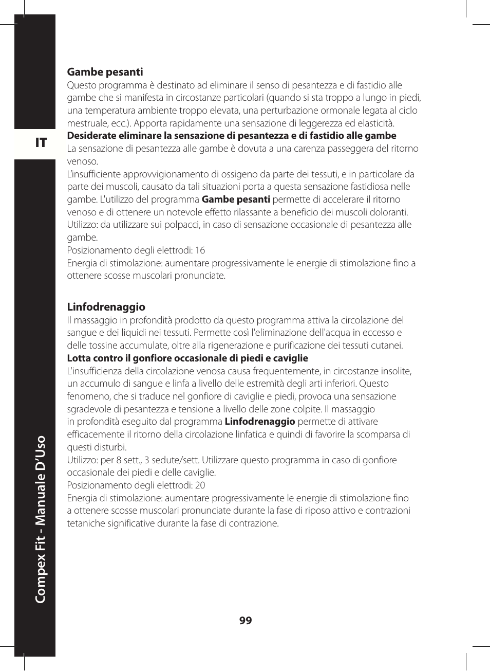 Compex FIT User Manual | Page 99 / 172