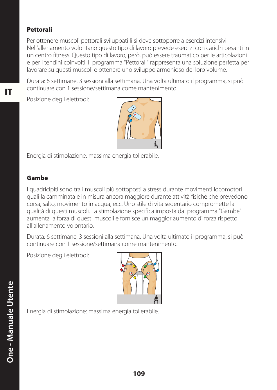 It one - m anuale ut en te | Compex ONE User Manual | Page 112 / 256