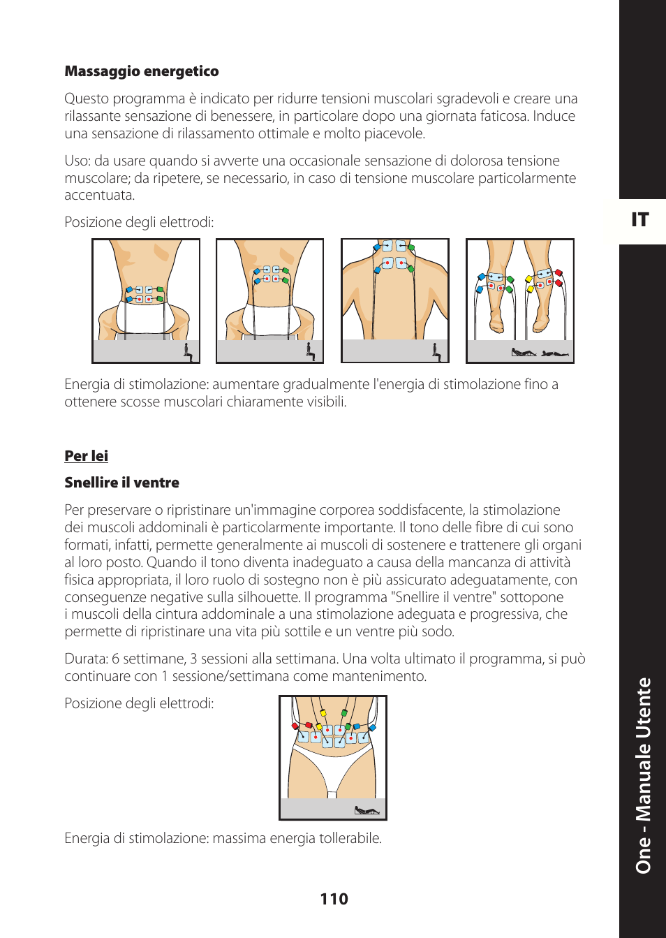 It one - m anuale ut en te | Compex ONE User Manual | Page 113 / 256