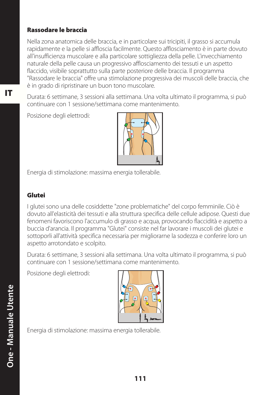 It one - m anuale ut en te | Compex ONE User Manual | Page 114 / 256
