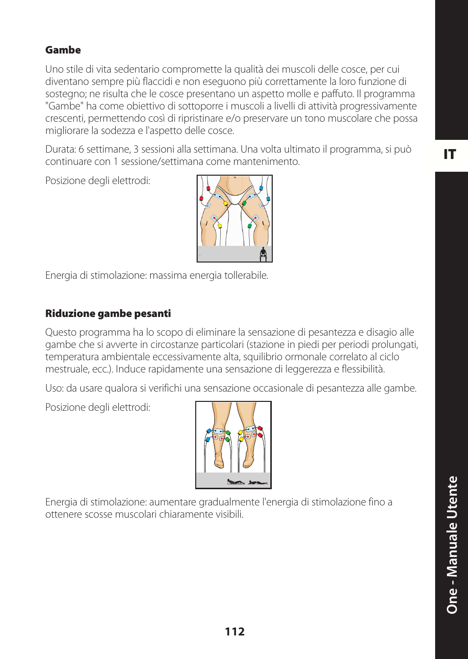 It one - m anuale ut en te | Compex ONE User Manual | Page 115 / 256