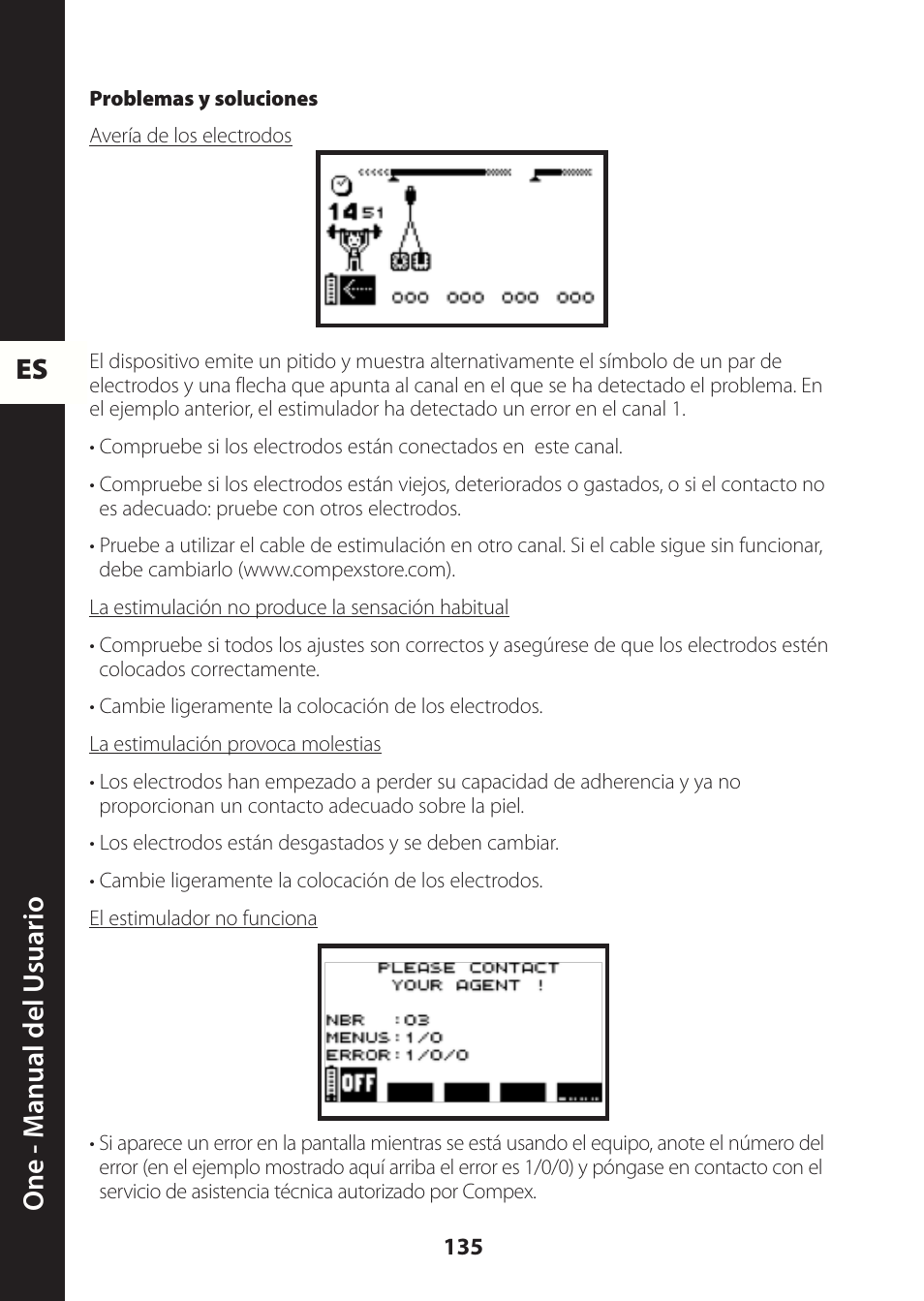 Es one - m anual del u suario | Compex ONE User Manual | Page 138 / 256