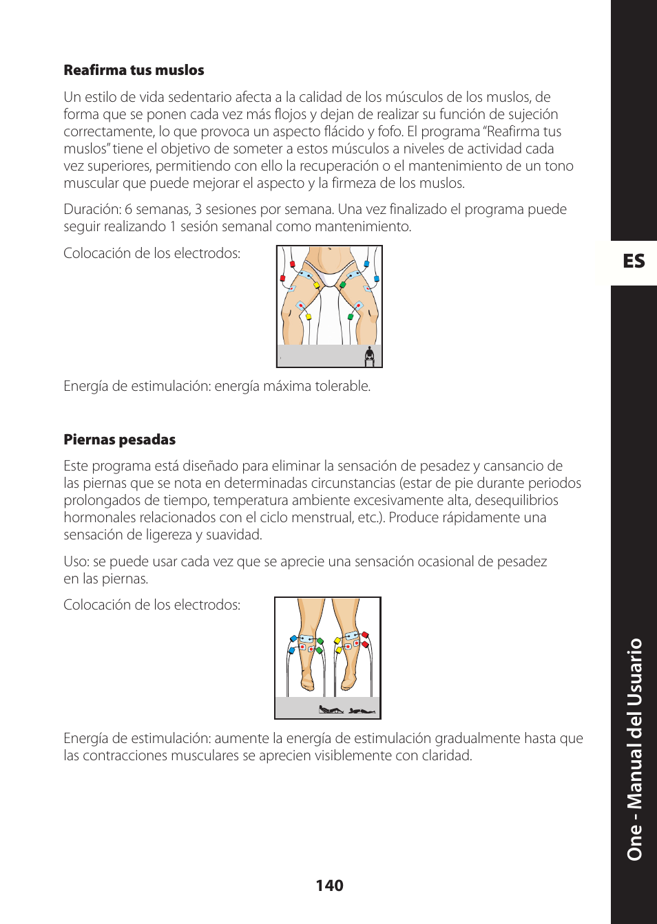 Es one - m anual del u suario | Compex ONE User Manual | Page 143 / 256