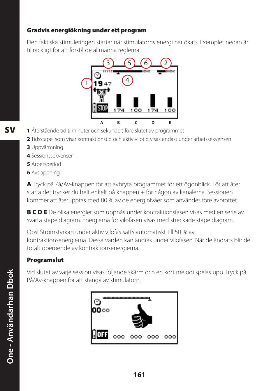 Sv one - a nv ändarhan dbok | Compex ONE User Manual | Page 164 / 256