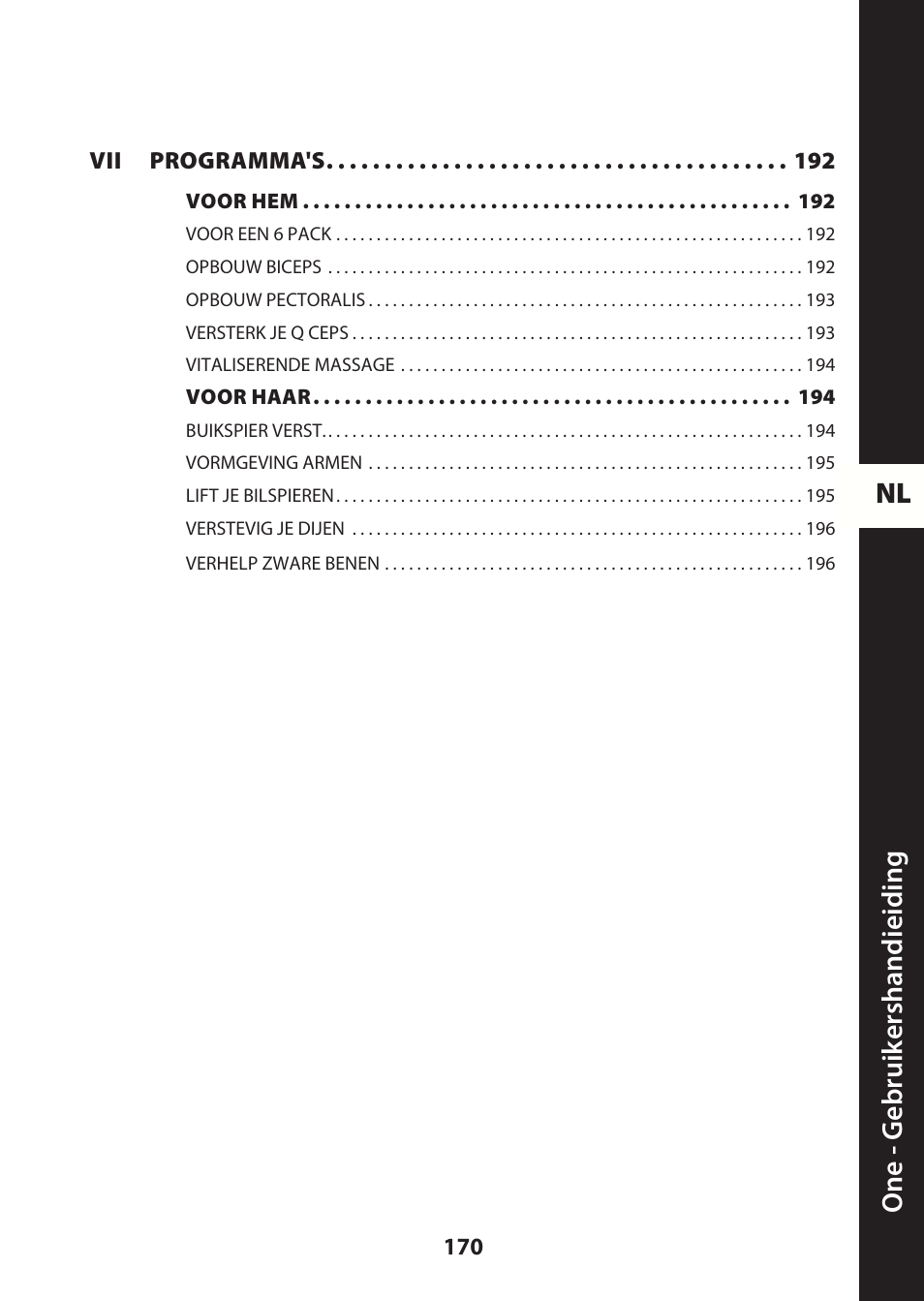 Nl one - g ebruik ershandieiding | Compex ONE User Manual | Page 173 / 256