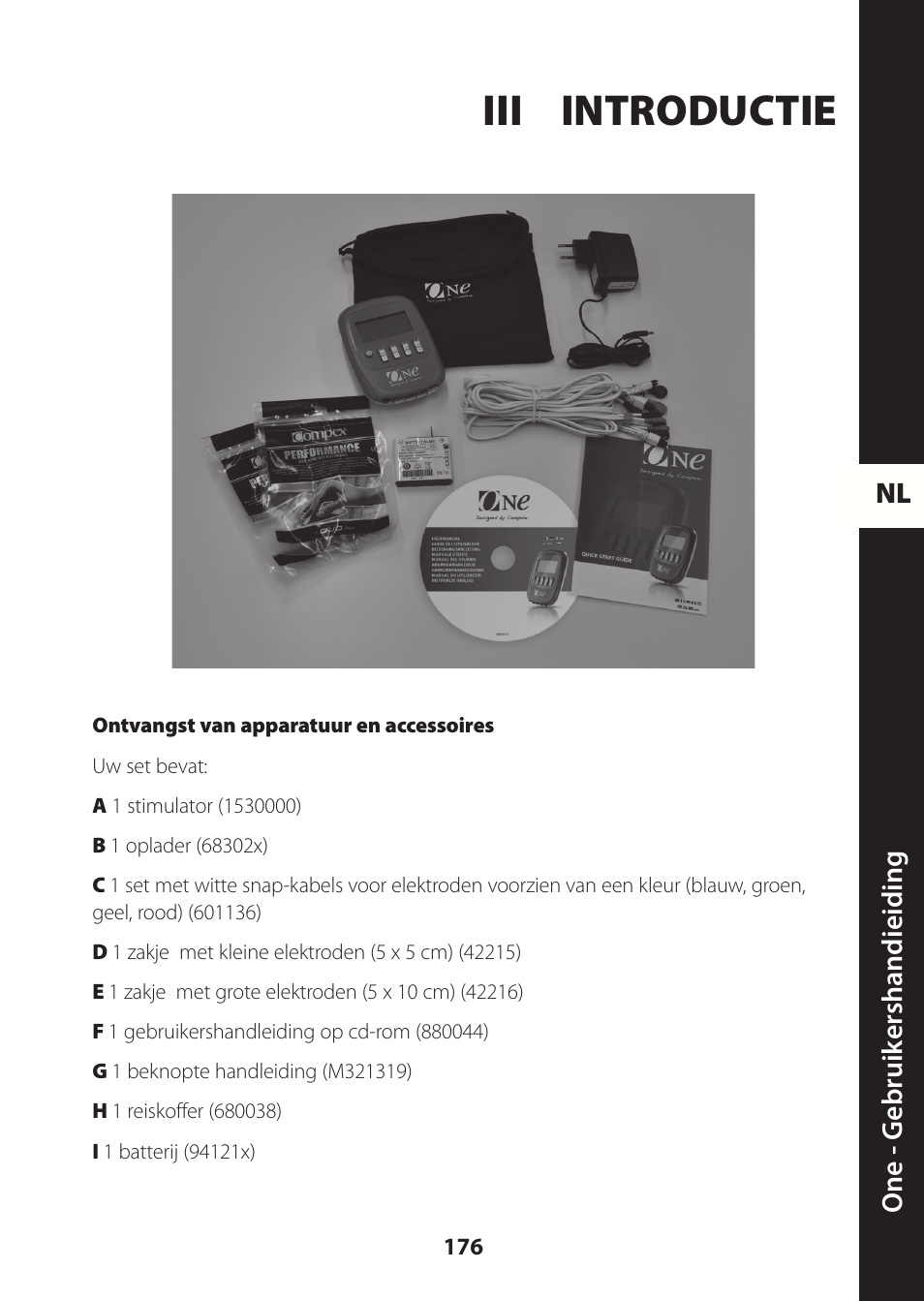 Iii introductie | Compex ONE User Manual | Page 179 / 256