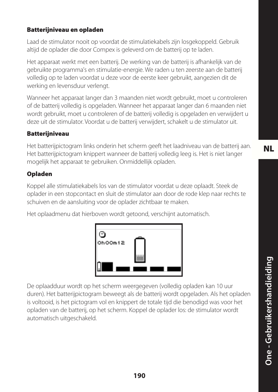 Nl one - g ebruik ershandieiding | Compex ONE User Manual | Page 193 / 256