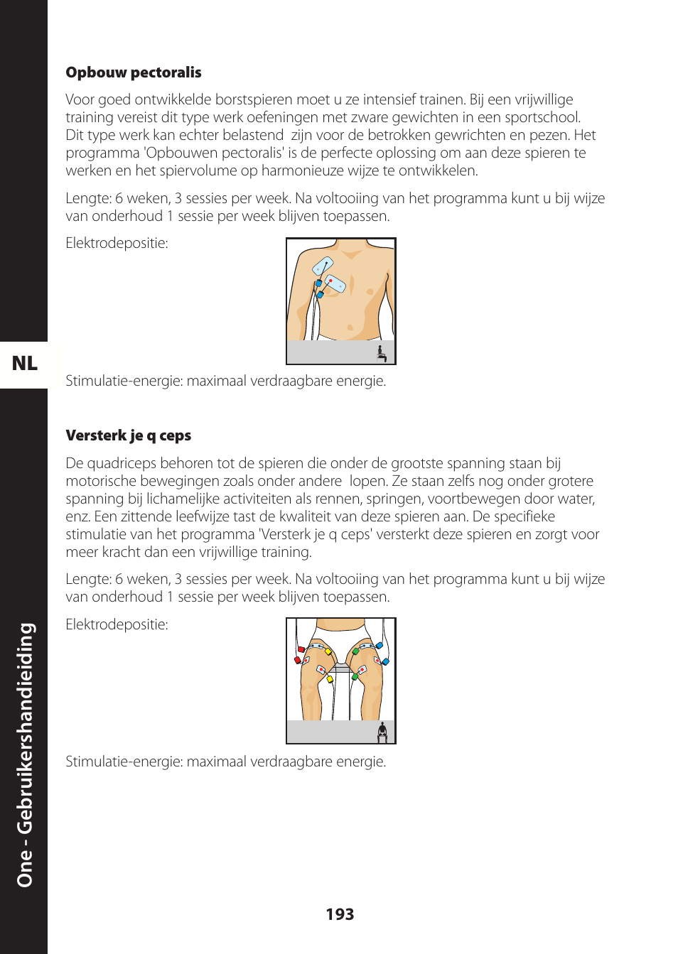 Nl one - g ebruik ershandieiding | Compex ONE User Manual | Page 196 / 256